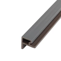 Slatted Cladding End Trim | Stone Grey | 2500mm